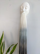 Load image into Gallery viewer, Clay and fiber art - Minimal Face Tassel - blue