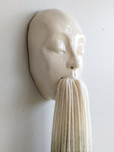 Load image into Gallery viewer, Clay and fiber art - Minimal Face Tassel - beige