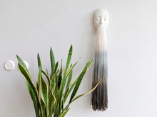 Load image into Gallery viewer, Clay and fiber art - Minimal Face Tassel - blue