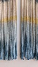 Load image into Gallery viewer, Large boho wall hanging, contemporary wall art, dip dye fiber art, hand dyed tapestry, yarn decor, modern home decoration