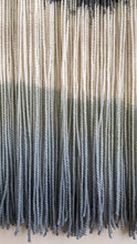 Load image into Gallery viewer, Large dip dye wall hanging, black tapestry, yarn art, boho yarn wall hanging, woven wall art, dyed yarn wall hanging, minimalist fiber art