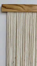 Load image into Gallery viewer, Large dip dye wall hanging, black tapestry, yarn art, yarn wall decor, woven wall art, dyed yarn wall hanging, minimalist fiber art