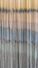 Load image into Gallery viewer, Dip dye fiber art, mountains tapestry, large boho wall hanging, landscape wall art, hand dyed wall hanging, yarn decor, neutral home art