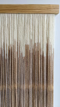 Load image into Gallery viewer, Minimal dip dye wall hanging, yarn wall tapestry, woven beige wall hanging, contemporary taupe fiber art, living room wall decoration
