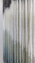 Load image into Gallery viewer, dip dye wall hanging, black tapestry, yarn art, boho yarn wall hanging, woven wall art, dyed yarn wall hanging, minimalist fiber art