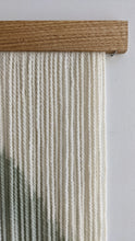 Load image into Gallery viewer, fiber art, dip dye wall hanging, wool tapestry, minimalist yarn art, yarn wall hanging, woven wall art, dyed yarn wall hanging