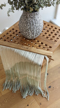 Load image into Gallery viewer, fiber art, dip dye wall hanging, wool tapestry, minimalist yarn art, yarn wall hanging, woven wall art, dyed yarn wall hanging