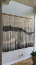 Load image into Gallery viewer, Fiber art, Denali wall hanging, dip dye tapestry, yarn wall hanging, dip dye yarn art, nursery decor, dip dyed wall hanging