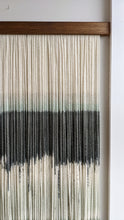 Load image into Gallery viewer, Dip dyed wall hanging, contemporary wall decor, fiber art, modern yarn decoration, above bed, large design art, dining room wall art