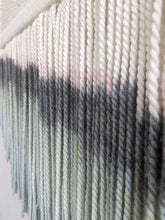 Load image into Gallery viewer, Circular dip dye tapestry, round wall decor, circle modern fiber art, round macrame wall hanging, large circular wall art, minimal tapestry