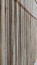 Load image into Gallery viewer, Natural dip dye wall hanging, beige tapestry, yarn art, yarn wall decor, woven wall art, dyed yarn wall hanging, minimalist fiber art